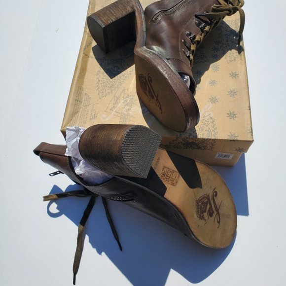 Free People City of Lights Open Toe Lace Up Bootie - Picture 2 of 3